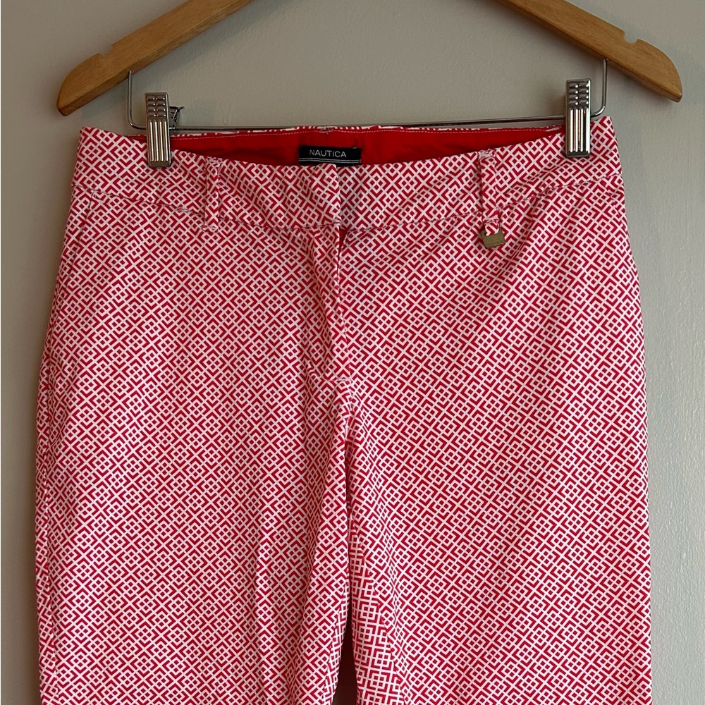 Nautical Red and White ankle pants
